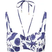 Lingadore Bikinitop lichtblauw / donkerblauw / wit