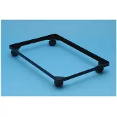 Really Useful Box accessoire onderstel uit staal, met wieltjes (diameter: 4,5 mm) uit zwarte PVC