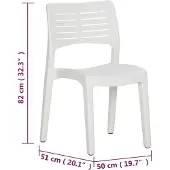 vidaXL Tuinstoelen 2 st polypropeen wit