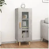 vidaXL Dressoir 34,5x34x90 cm bewerkt hout betongrijs