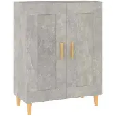 vidaXL Dressoir 69,5x34x90 cm bewerkt hout betongrijs