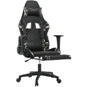vidaXL Gamestoel met voetensteun kunstleer zwart en camouflage
