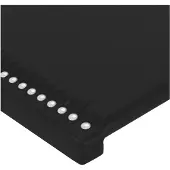 vidaXL Hoofdborden 200x5x78/88 cm kunstleer zwart
