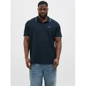 Jack & Jones Plus Size Logo Polo Shirt EU6XL US4XL Blauw