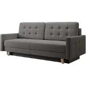 Selsey VERAT – 3-zits slaapbank – Easy-Clean velours – donkergrijs