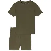 Schiesser Pyjama kort 'Modern Bonded' spar