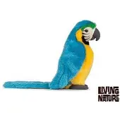 Living Nature Papegaai Knuffel Blauw