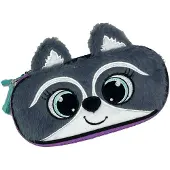 Derform Feder-Mäppchen voor kinderen, meisjes, wasbeer design. Etui, pennenmap, kind