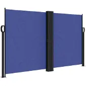 vidaXL Windscherm uittrekbaar 140x600 cm blauw