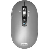 Port Designs PORT Connect Professional PURE - Muis - oplaadbaar - optisch - 4 knoppen - draadloos - 2.4 GHz, Bluetooth - USB draadloze ontvanger