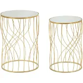 Mauro Ferretti Tafel Ligne Set 2pcs Ø 38×55 cm