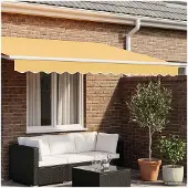 vidaXL vervangende markies volant Zand 581 x 20 cm Polyester