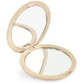 Beter Cepillo Mirror Dubbele Opvouwbare Tas Van Natuurlijke Vezels X4 #beige