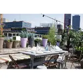 Elho Bloempot Loft Urban Hoog - Kunststof - Zwart - Diam.42xh56,4cm