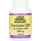 Natural Factors , Co-enzym Q10, 100 mg, 60 zachte capsules