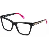 Just cavalli VJC131V 54/16/140 Zwarte Glanzende Acetaat Bril Vrouw VJC131V