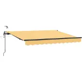 vidaXL Uitschuifbare luifel Zand 400 × 300 cm Polyester