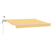 vidaXL Uitschuifbare luifel Zand 400 × 300 cm Polyester