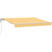 vidaXL Uitschuifbare luifel Zand 350 x 250 cm Stof en Aluminium