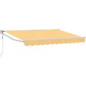 vidaXL Uitschuifbare luifel Zand 3 x 2,5 m Polyester en Metaal