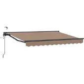 vidaXL Elektrisch Uitschuifbare Zonneluifel Taupe 4,5 × 3,5 m