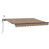 vidaXL Uitschuifbare luifel Taupe 450 × 300 cm Polyester