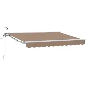 vidaXL Elektrisch Uitschuifbare Zonneluifel Taupe 3,5 x 2,5 m