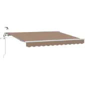 vidaXL Uitschuifbare luifel Taupe 400 × 300 cm Polyester