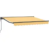 vidaXL Uitschuifbare luifel Zand 3 x 2,5 m Polyester en Aluminium