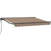 vidaXL Uitschuifbare luifel Taupe 3 x 2,5 m Polyester en Aluminium