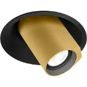 Wever & Ducre Bliek Round PAR16 1.0 Inbouwspot Black Matt|Gold | Standard