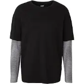 Urban Classics Shirt zwart / wit