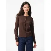 Pieces Gebreid vest 'PCNora' donkerbruin