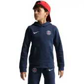 Nike Paris Saint-Germain Club Fleece Hoodie 2026-2027 Kids Donkerblauw Wit