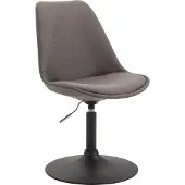 CLP Essstoel Maverick, bekleed met stof, draaibaar en met traploos verstelbare hoogte, donkergrijs, frame in zwarte kleur