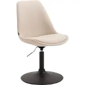 CLP Essstoel Maverick, bekleed met stof, draaibaar en met traploos verstelbare hoogte, kleur crème, frame in zwart