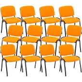 CLP Ken 12x Stapelbare Eetkamerstoel - Stof oranje