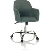 Hjh OFFICE Bureaustoel / Draaistoel stoel / Schelp stoel SOLAO 300 Stof groen