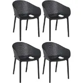CLP Sky Pro Set van 4 stoelen zwart