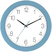 Eurotime Tijdsein gestuurde wandklok, licht blauw