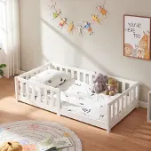 En.casa Kinderbed Tanna 80x160 cm wit []