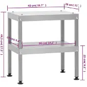 vidaXL BBQ-rookoven met tafel gegalvaniseerd staal