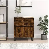 vidaXL Dressoir 60x35x70 cm bewerkt hout gerookt eikenkleurig