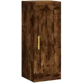 vidaXL Wandkast 34,5x34x90 cm bewerkt hout gerookt eikenkleurig