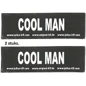 Julius-K9 Tekstlabel Gentleman Zwart 11 X 3 Cm 2 Stuks