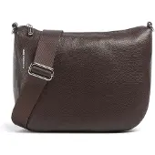 Mandarina Duck Leren schoudertas Mellow Leather Hobo Bag Espresso donkerbruin