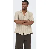 Only & Sons Overhemd 'ONSWalker' beige / donkerbeige