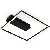 B.K.Licht BRILONER - Plafonniere LED Frame - plafondlamp met warm wit licht - 3000K - 12W - 1400 lm - 32x30x5 cm - zwart
