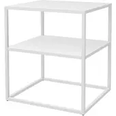 En.casa Bijzettafel Raahe met plank 50,5x45x40 cm wit