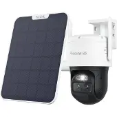 Reolink TrackMix-serie B770-camera met zonnepaneel 2 8 MP (3840x2160), werking op zonne-energie/accu, IP65-bescherming tegen weersinvloeden, Dual-Sens-systeem